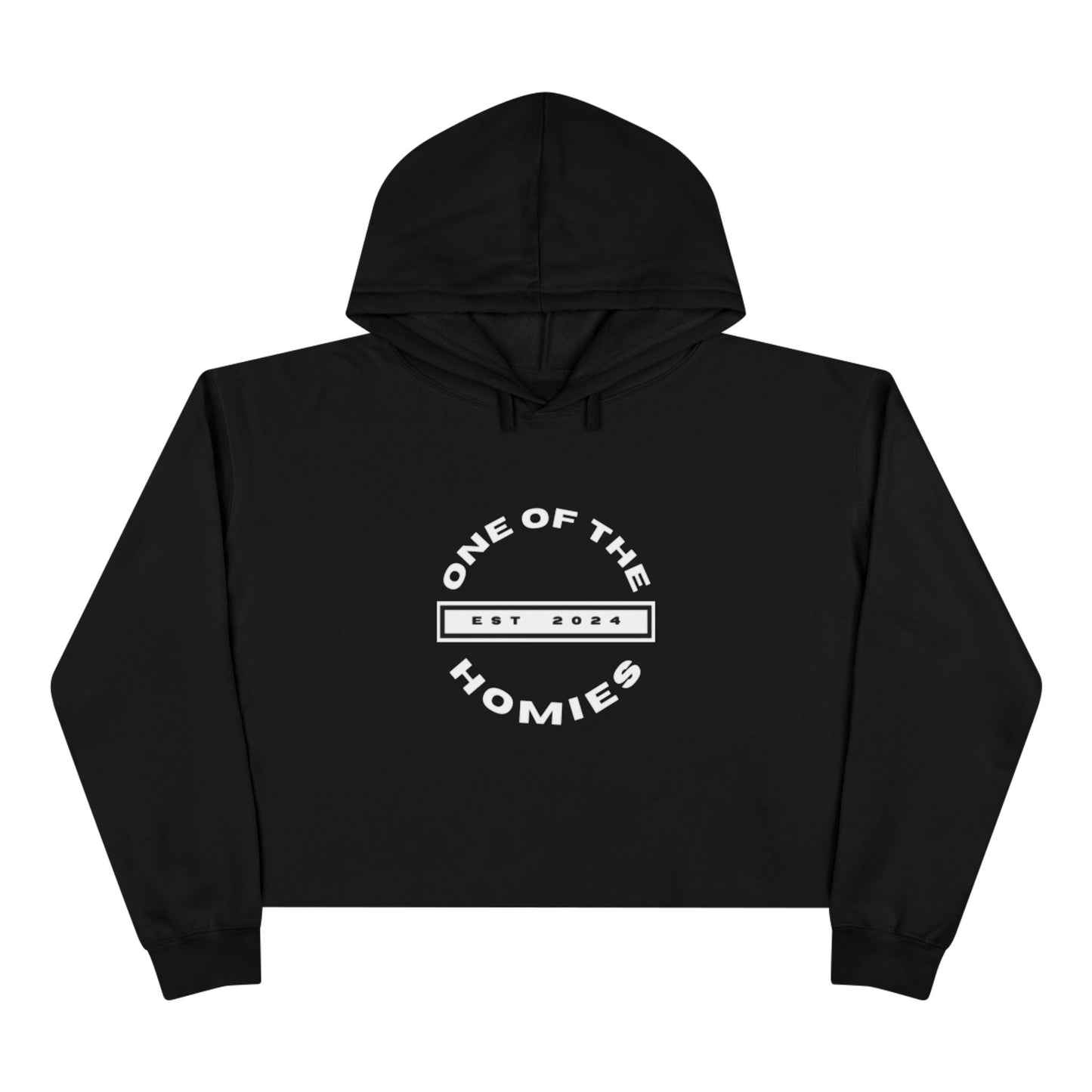 The Established Homies Black Crop Top Hoodie